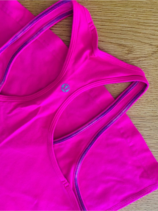 lululemon athletica Tops - lululemon Bright Pink Racerback Tank size 4LONG